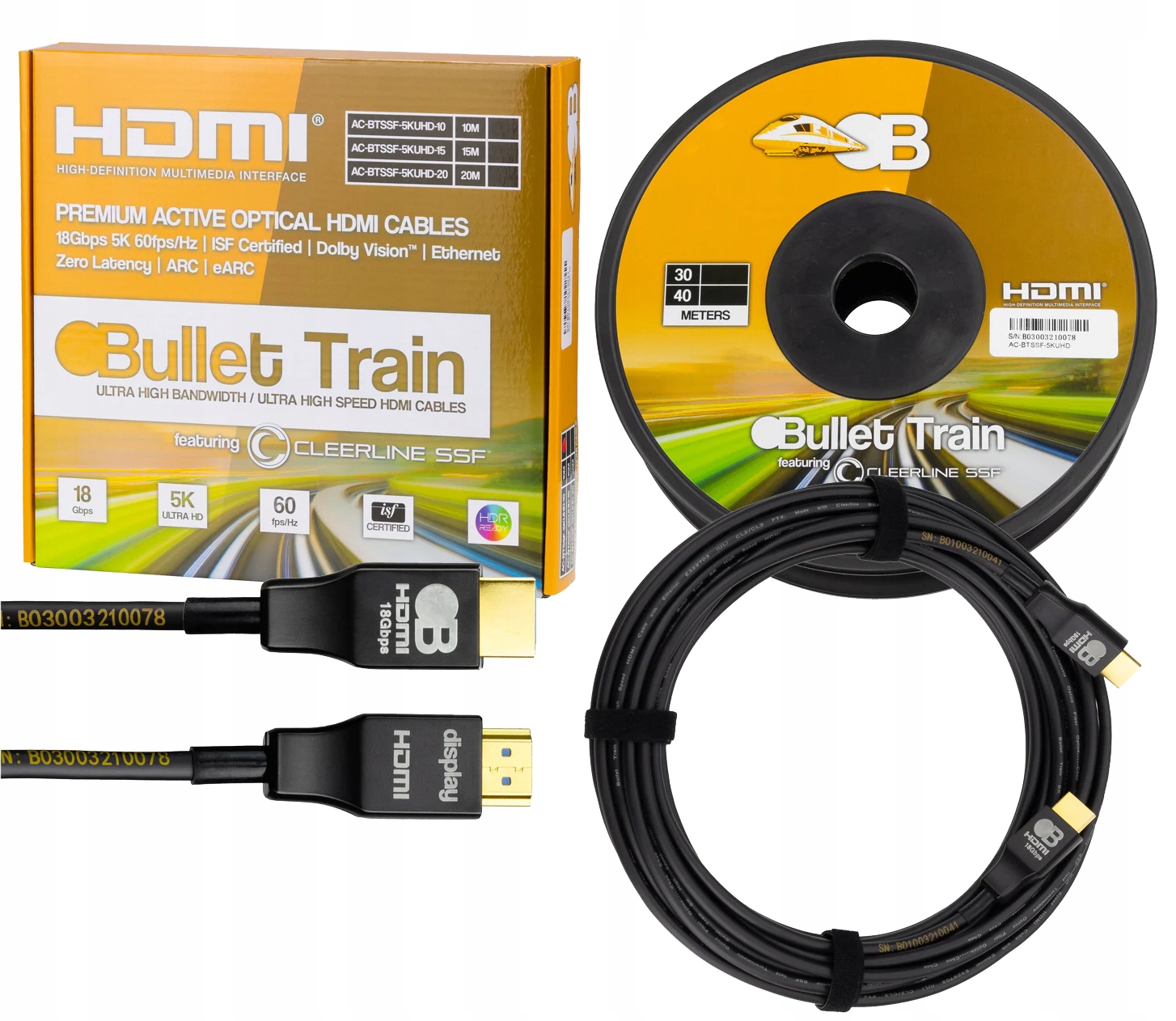 AVPro Edge Bullet Train 30 m kabel Hdmi 2.0 4K 5K 18Gbps 60 fps/hz Aoc Arc Z