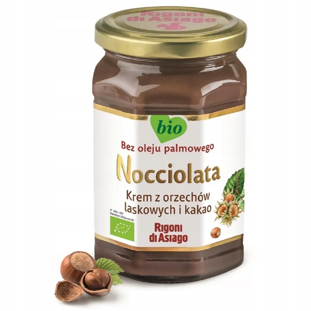 Bezlepkový Krém Z Lískových Ořechů A Kakaa Bio 250 g Rigoni DI...