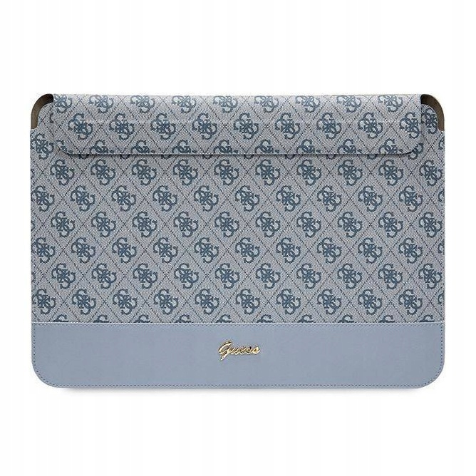 Pouzdro na notebook 14" Guess 4G Stripe Metal Logo modré