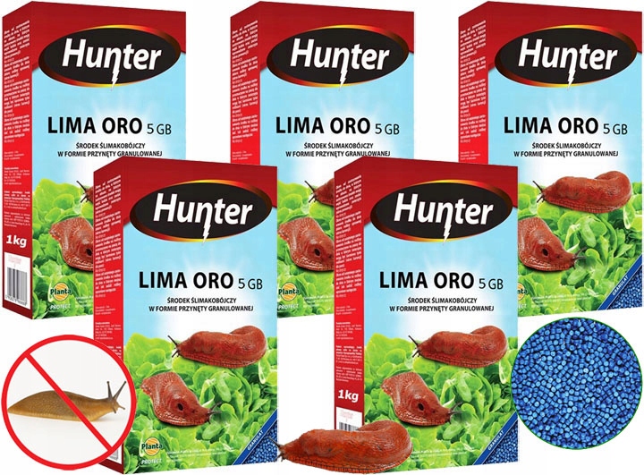 x5 Środek Przeciw Ślimakom Niebieski Trutka Ślimaki Odporny Na Deszcz 5kg