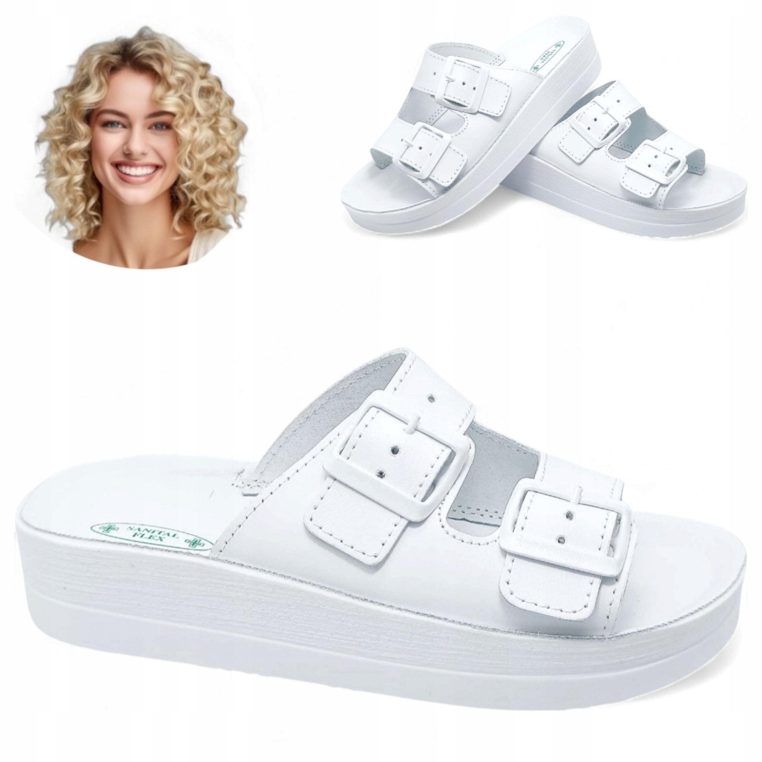 Nazouváky Zdravotní kožené 36 Zdravotní hygienické profilované bílé