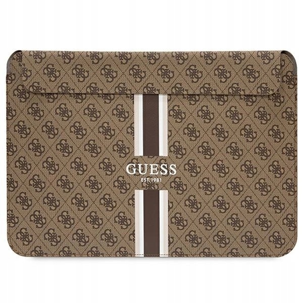 Guess Sleeve GUCS14P4RPSW 14 hnědý/brown 4G Printed Stripes