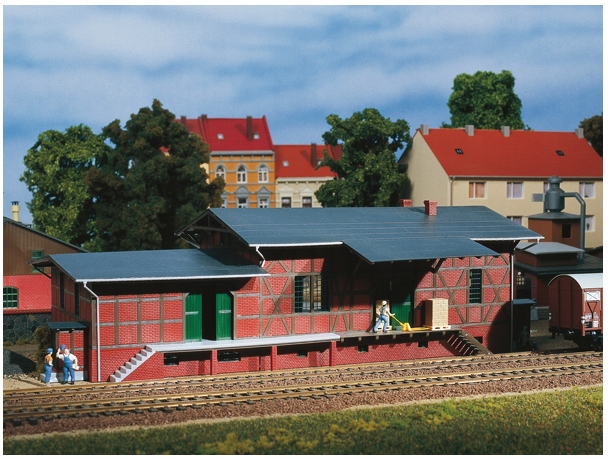 Auhagen 11383 , Sklad s rampou , stupnice H0