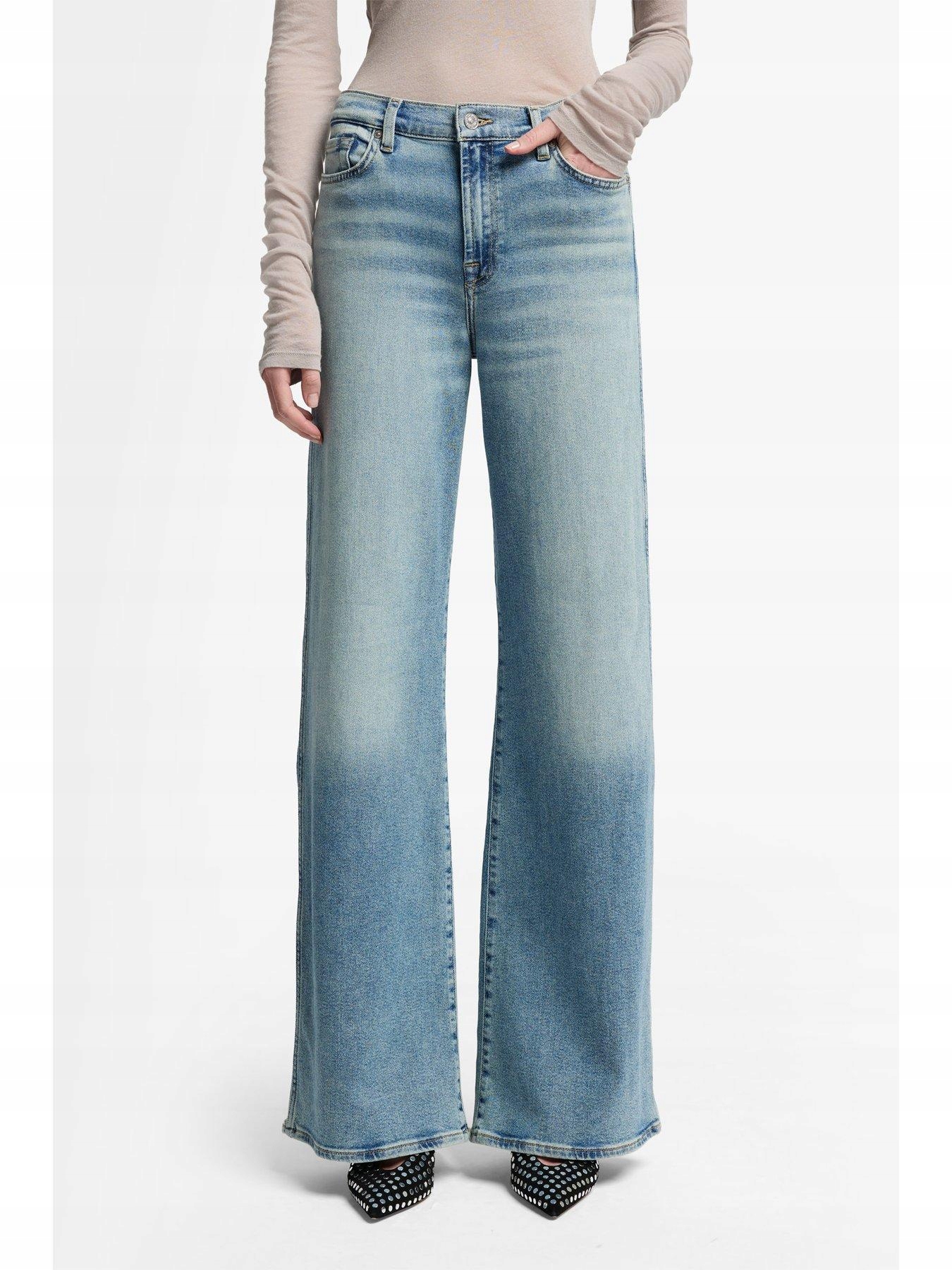 7 For All Mankind Modré Džíny Rovného Střihu (30)