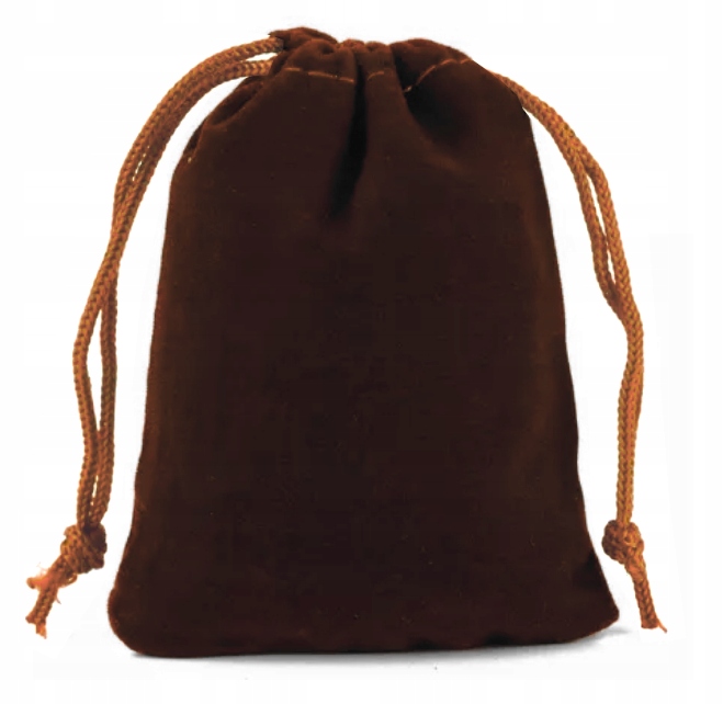 AKSAMITNY WORECZEK KOŚCI MONETY SAKIEWKA 10x20 CM