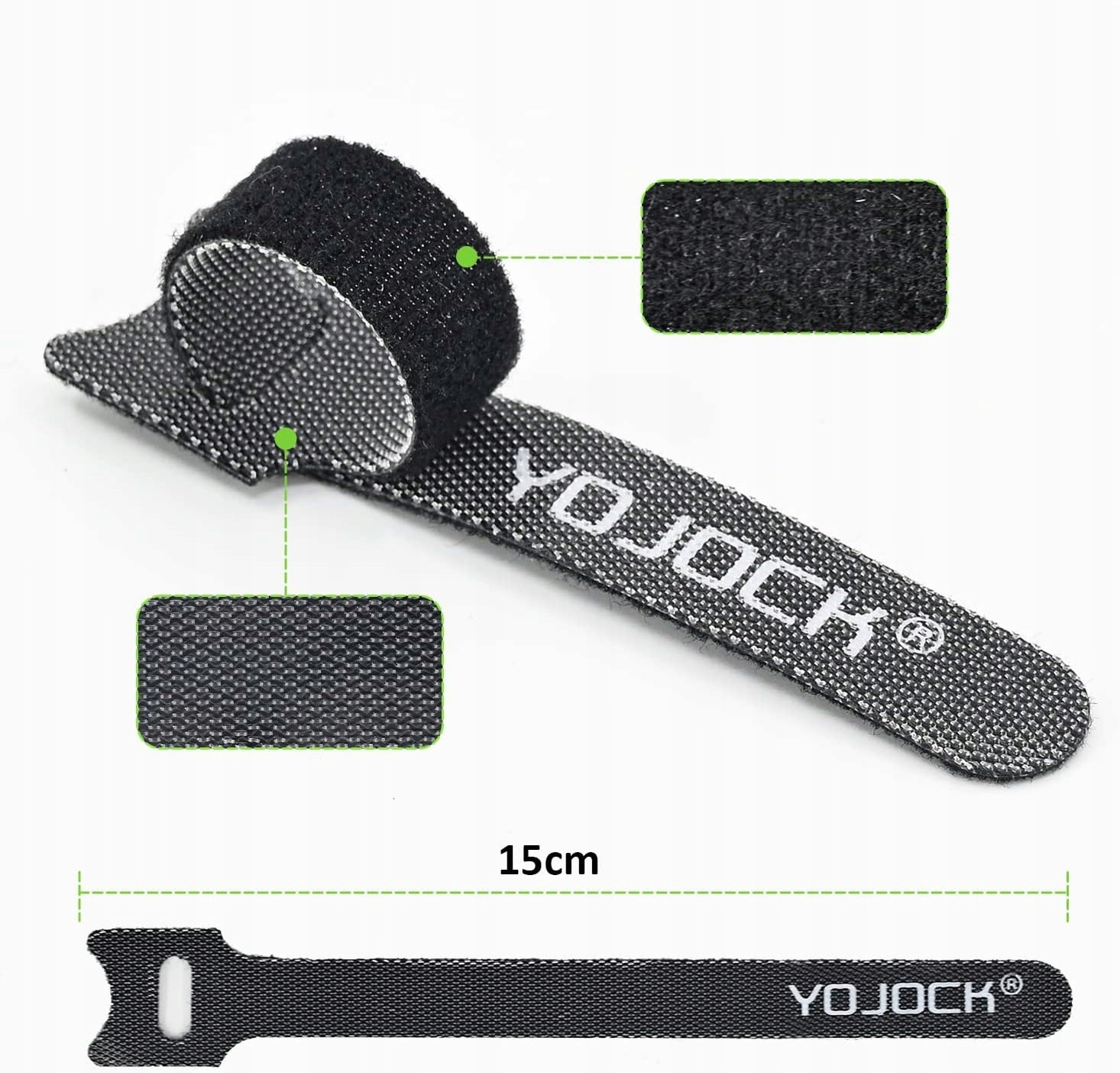 50 SZT. OPASKI KABLOWE NA RZEP 12 CM | ORGANIZER KABLOWY DO DOMU I BIURA Marka Inna