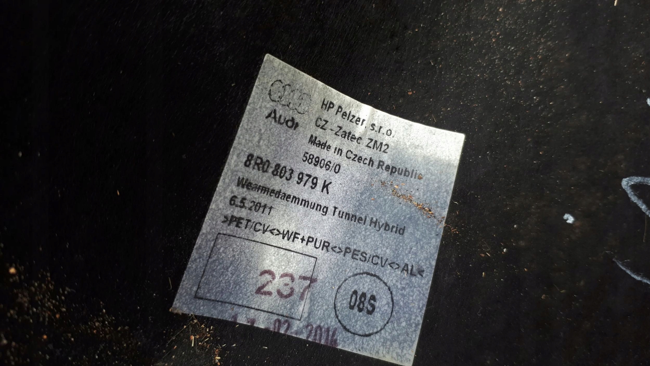 SQ5 8R Q5 Blende Abdeckung TERMICZNA TUNELU 8R0803979K