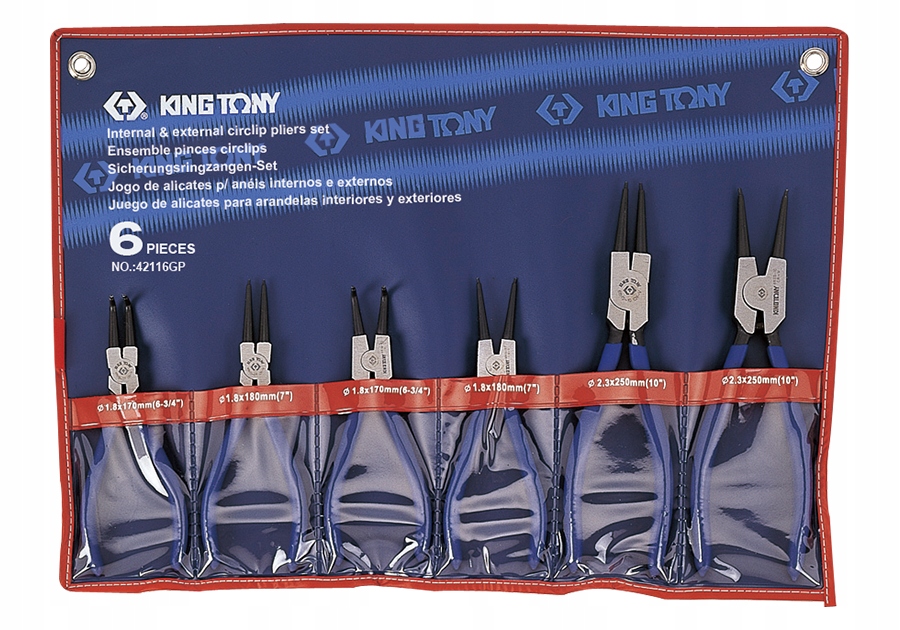KING TONY ПЛОСКОГУБЦІ ДЛЯ КІЛЕЦЬ SEGERA 6 ШТ.