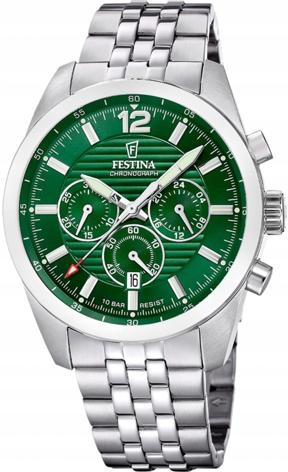 Pánské hodinky Festina 20742/2 zelené, sportovní, vhodné k plavání.