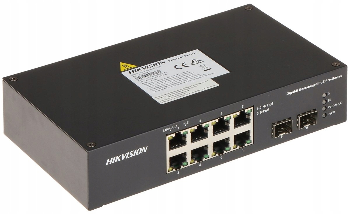 Switch Poe DS-3T0510HP-E/HS 8-PORTOVÝ Sfp Hikvision