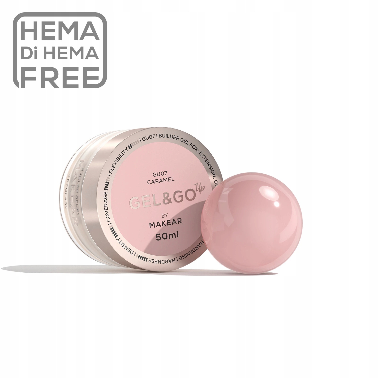 Stavební gel Makear Gel&Go GU07 Karamel 50ml