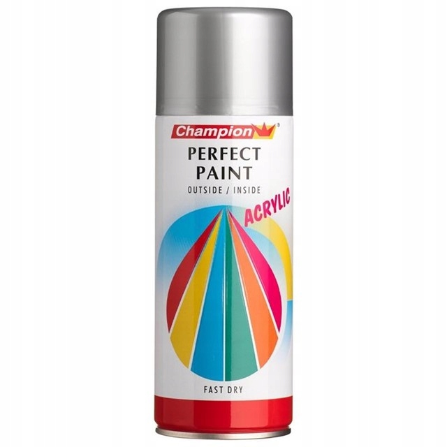CHAMPION FARBA UNIWERSALNA SZYBKOSCHNĄCA ALUMINIUM 9007 SPRAY 400ML 12x