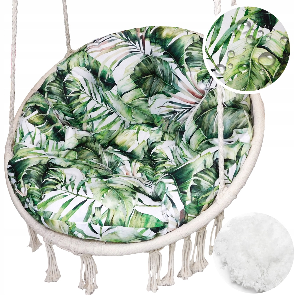 Polštář Voděodolný 100 cm Na Houpačku Čapí Hnízdo banánové listy