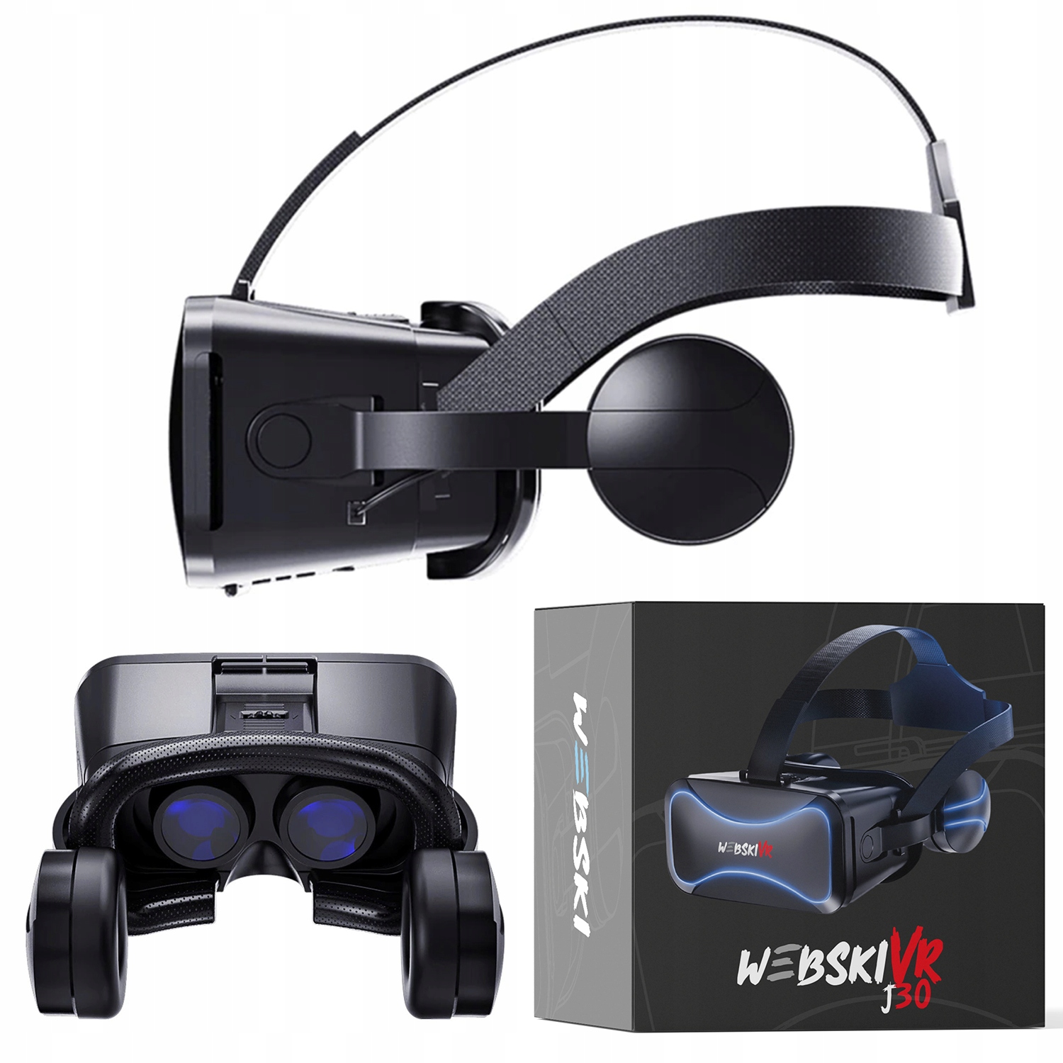 Gogle Vr Pod Choinkę Okulary Do Filmów 360 Ze Słuchawkami-Zdjęcie-0