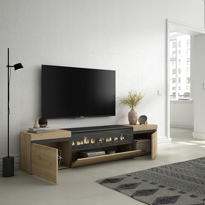 SKRAUT HOME SZAFKA RTV TV MODUŁ POD KOMINEK ŚRODKOWY COZY OUTLET