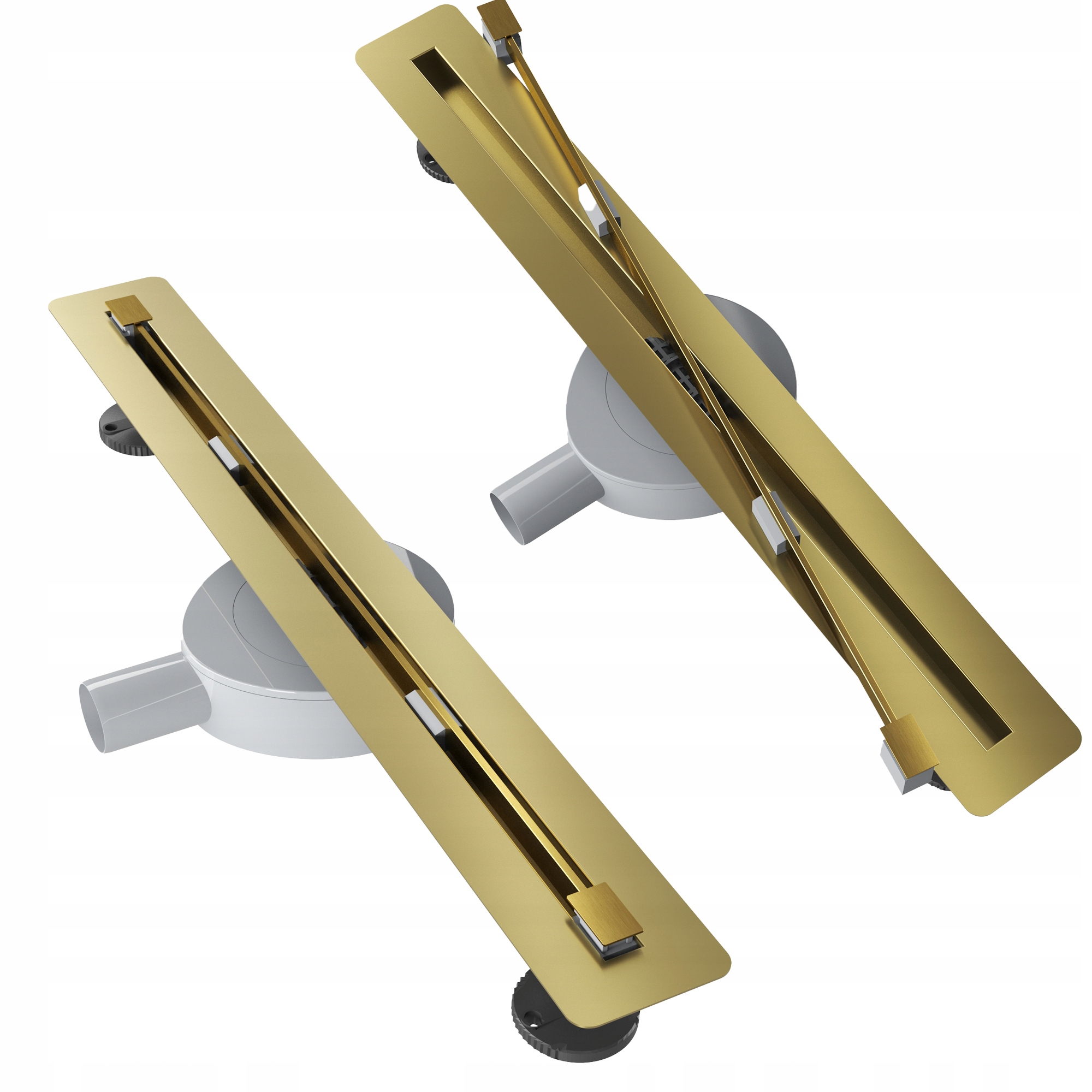 Lineárny Odtok Pod Dlažbu Zlatý 50 cm Luno Oceľ Sifón Sprchová Vanička