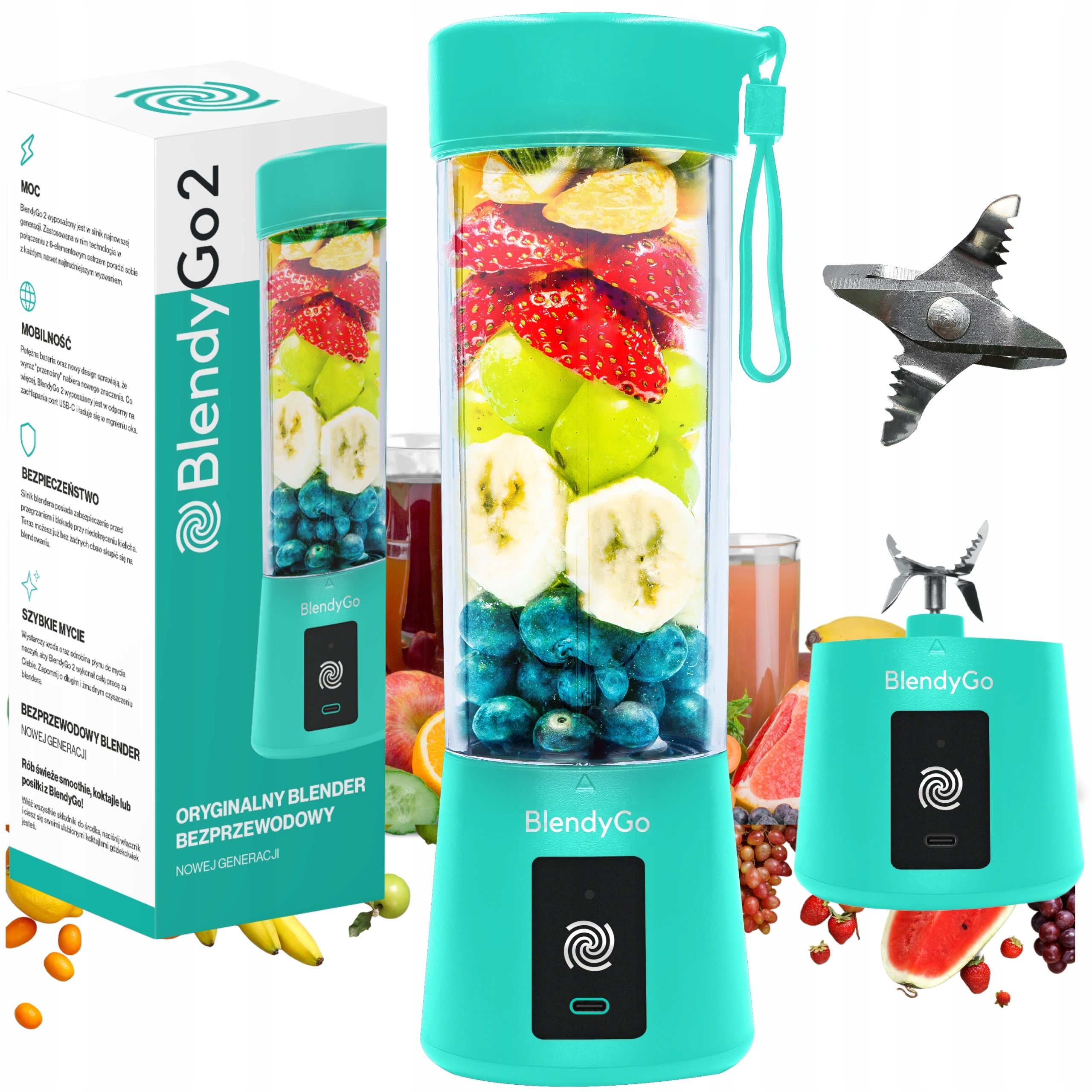 

Blender BlendyGo 2 Bezprzewodowy Kielichowy 250W