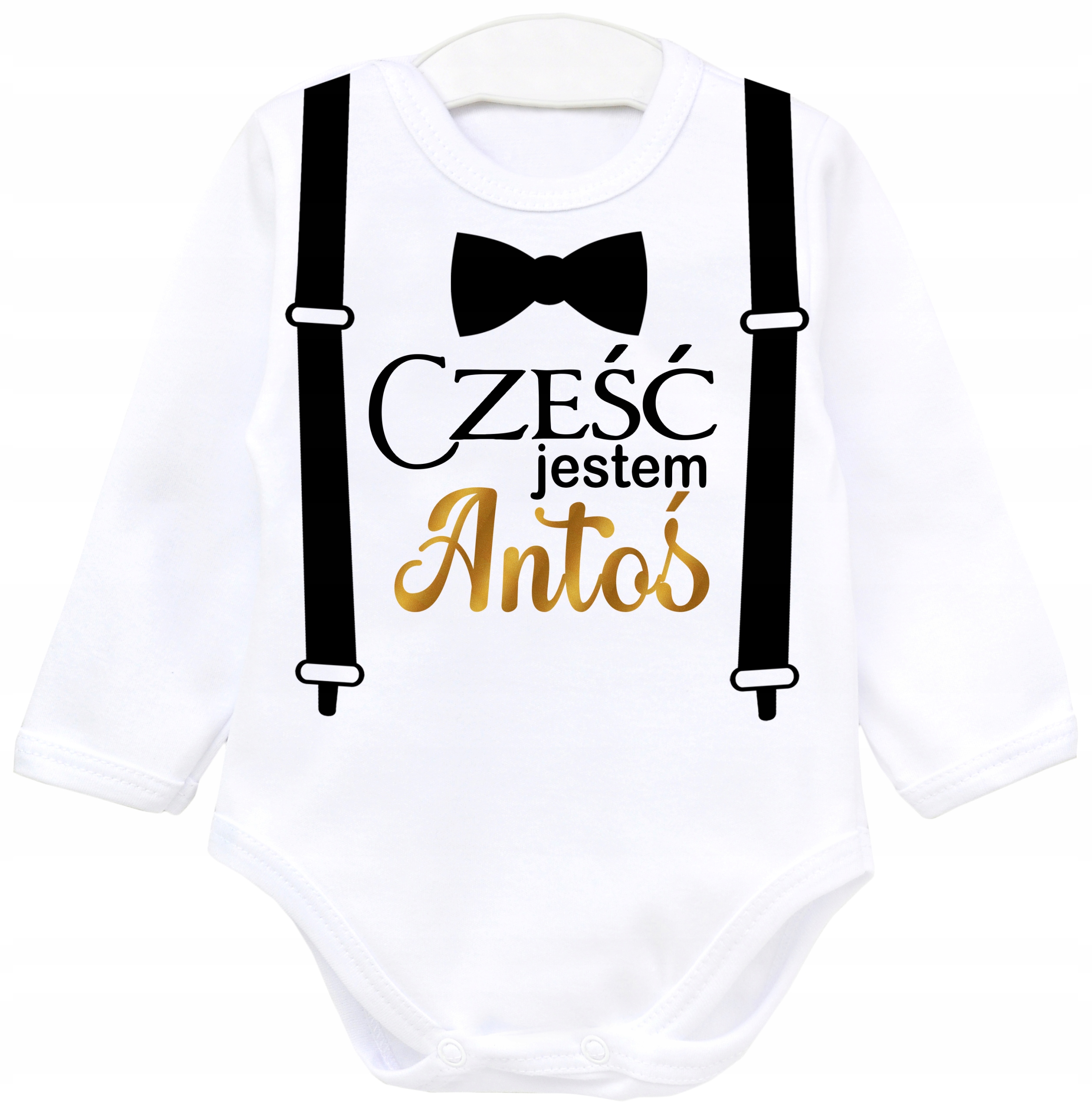 

Body dł rękaw z imieniem dziecka Cześć r. 68