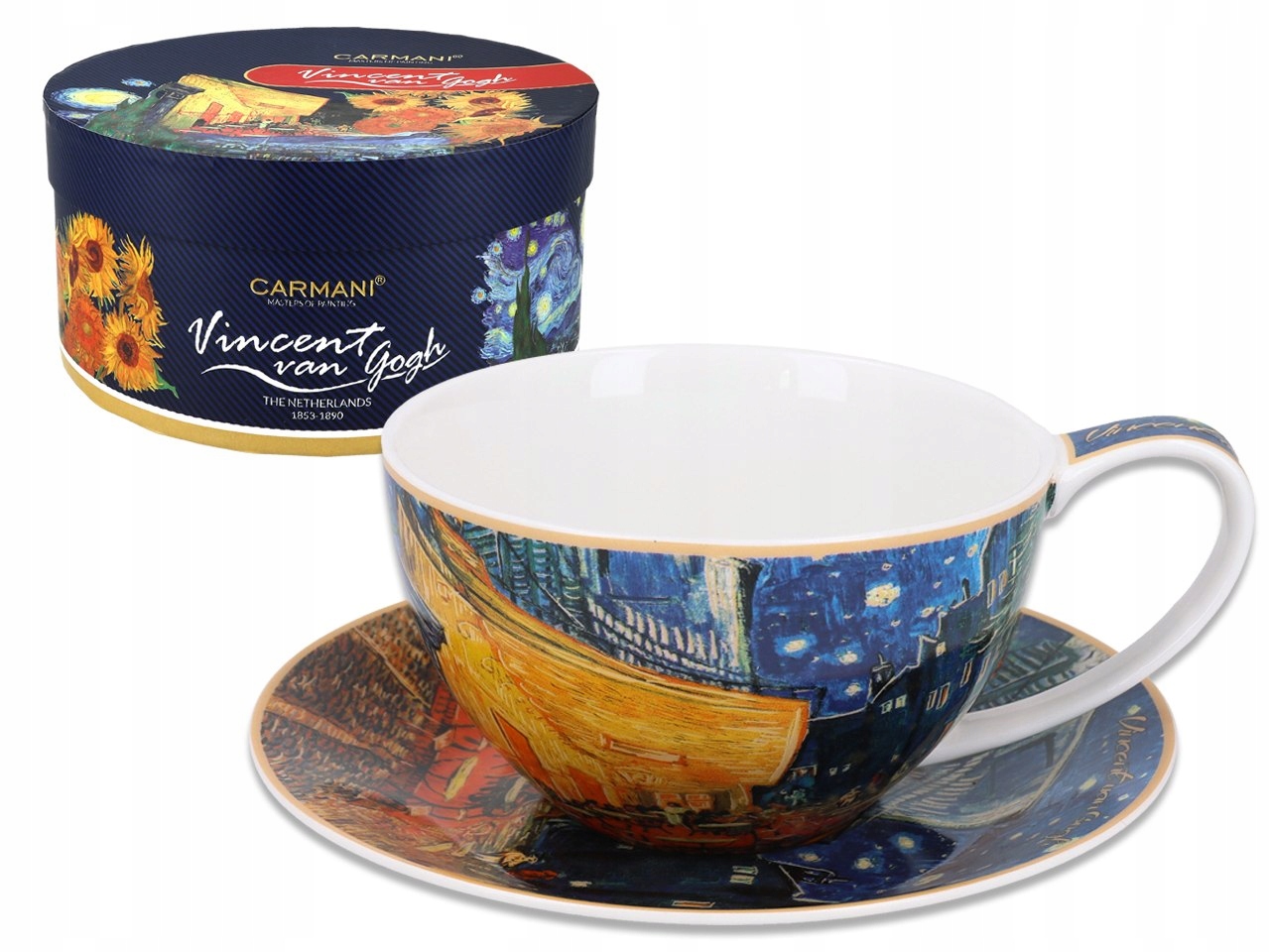 Šálka s podšálkou V. van Gogh, Terasa v kaviarni v noci (carmani)