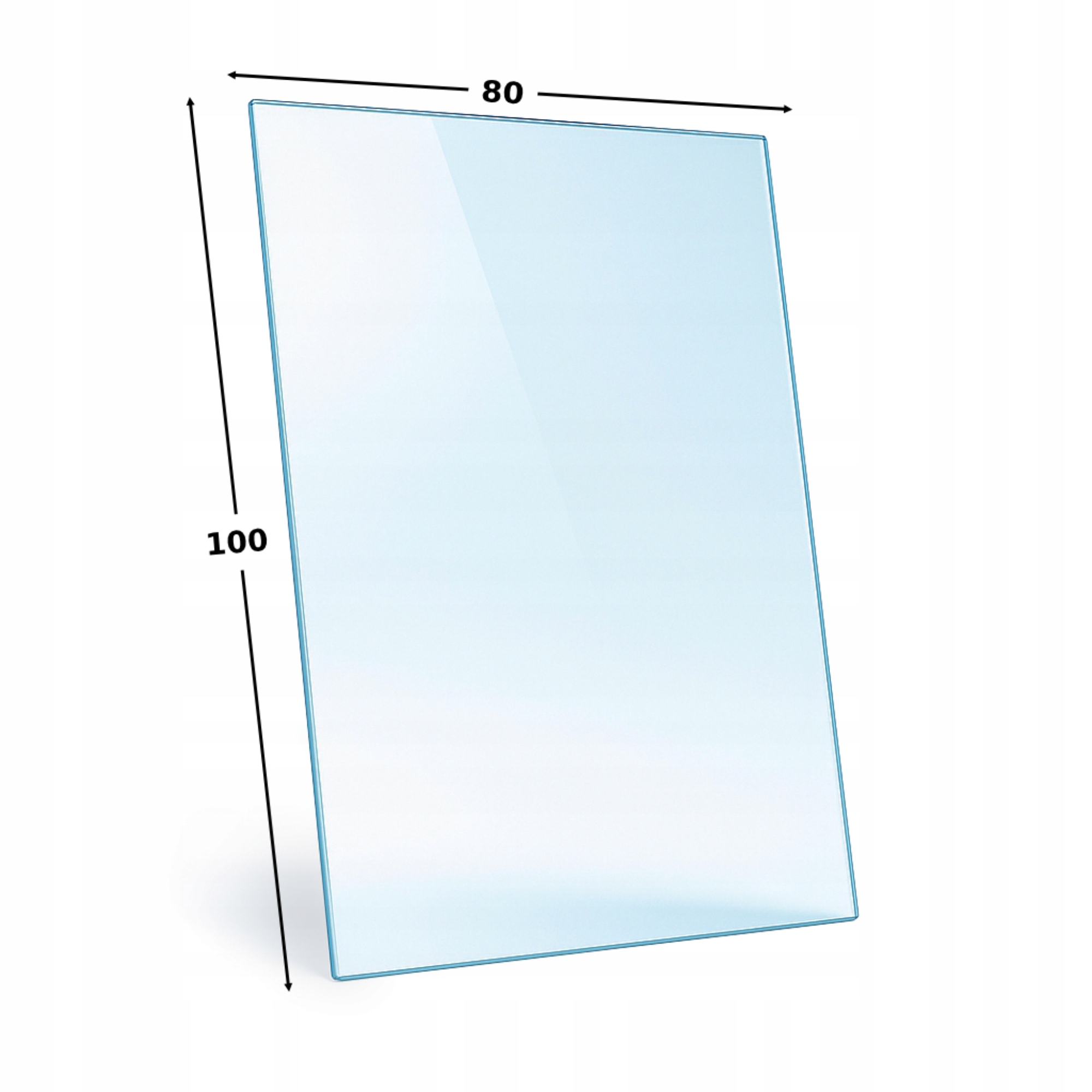 Szyba Szkło Pod Kominek Hartowane Podstawa 100x80