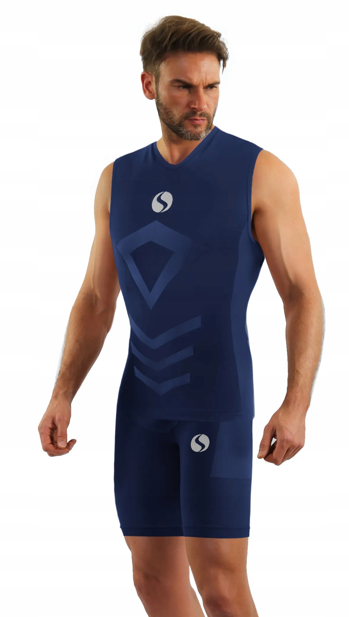 Sesto Senso Pánský komplet Thermo bez rukávů kraťasy CL38, CL41 Granát S/m