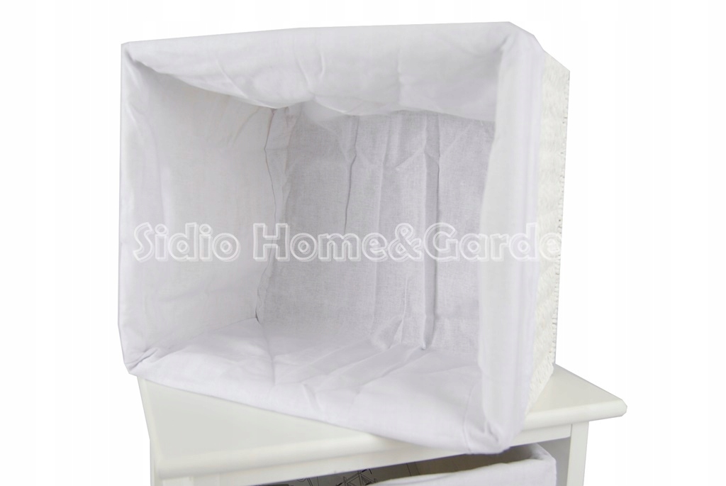 KOMODA Z 3 KOSZAMI WIKLINOWYMI,SZAFKA,SZAFA BIAŁA Kolor mebla biały