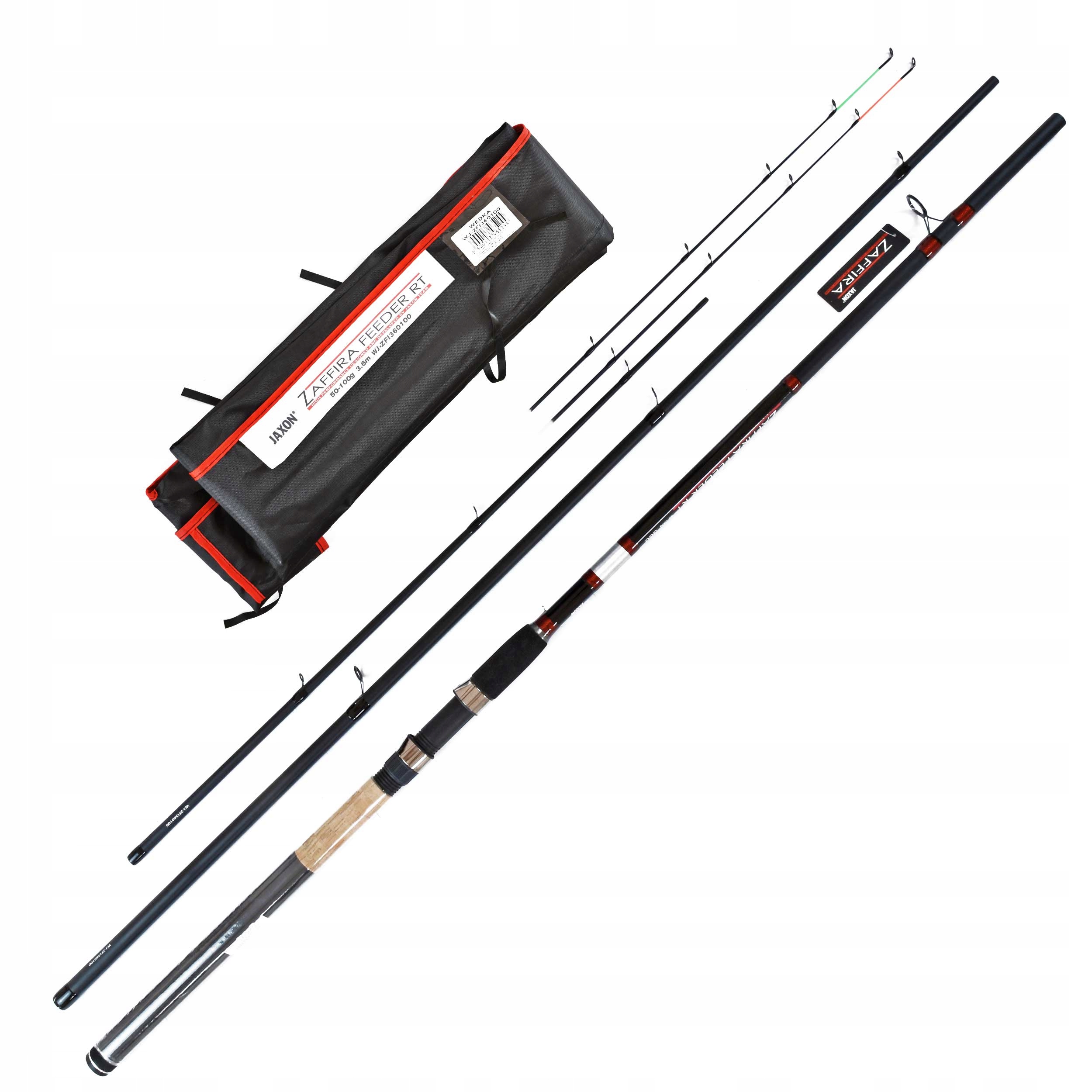 Wędka gruntowa Jaxon Zaffira Feeder Rt 3.60m 50-100g +2wymienne szczytówki