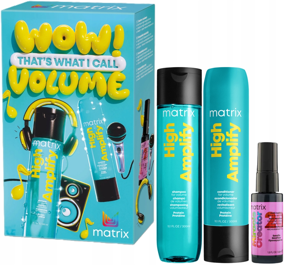 Matrix Zestaw Do Włosów High Amplify szampon odżywka Micrale
