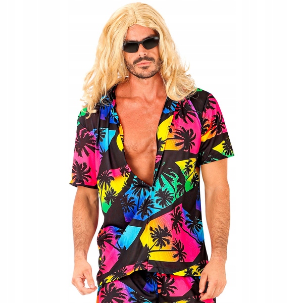 KOSZULA MĘSKA CZARNA HAWAJE HAWAJSKA PALMY KARNAWAŁ PARTY IMPREZA XXL Rozmiar XXL