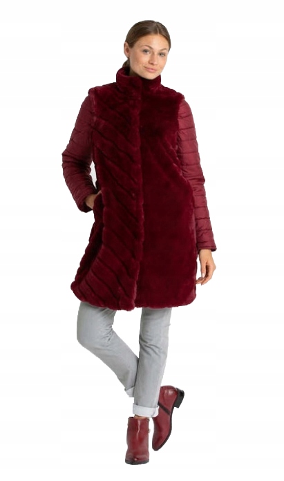 Dámská Bunda Kožíšek Pfeffinger Vínová 46 Vln