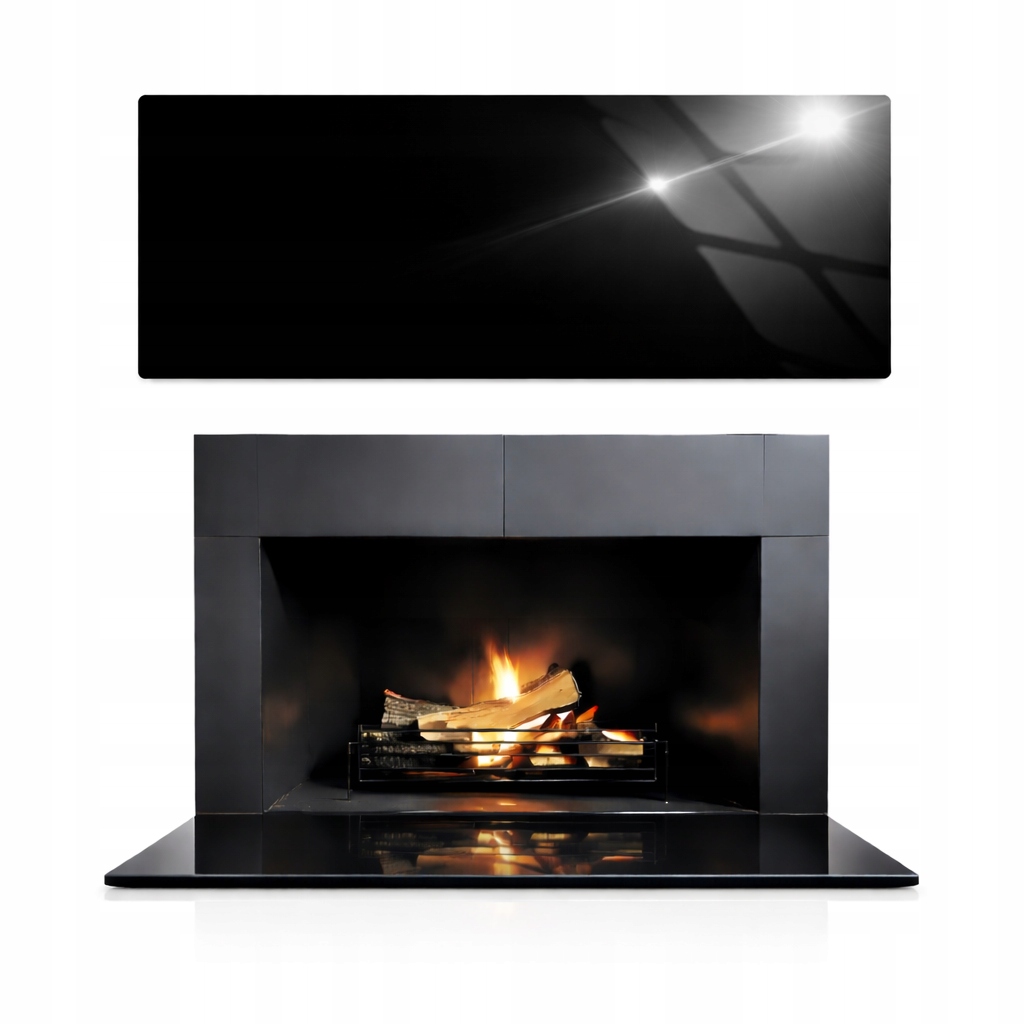 Tvrzené Sklo Pod Krb Kozy Černé Rozměr 90x52cm Základna