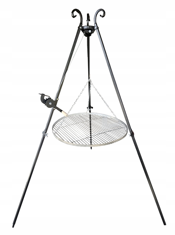 Grill Trójnóg Wiszący 185CM Ruszt Nierdzewny 60 CM