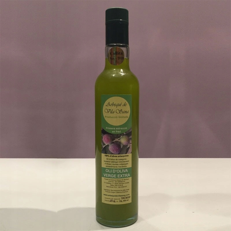 Zelený panenský olivový olej Arbequi de Vila-Sana 500 ml