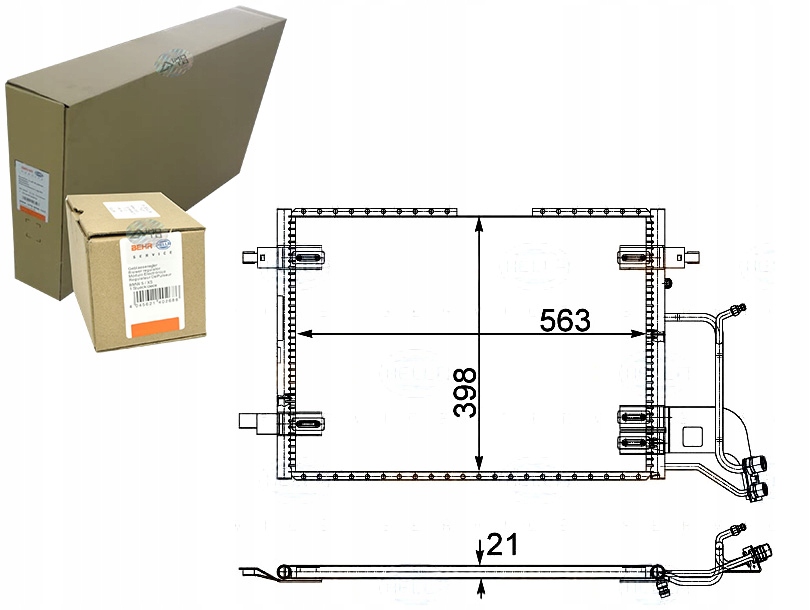 8FC 351 - КОНДЕНСАТОР РАДИАТОР КОНДИЦИОНЕРА [BEHR HELLA]