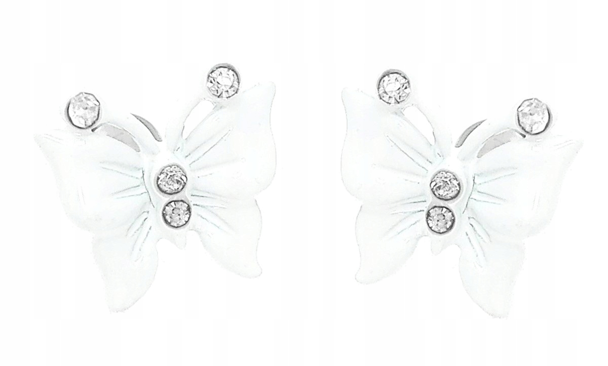 

Kolczyki drobne kolorowe motyle z kryształkami