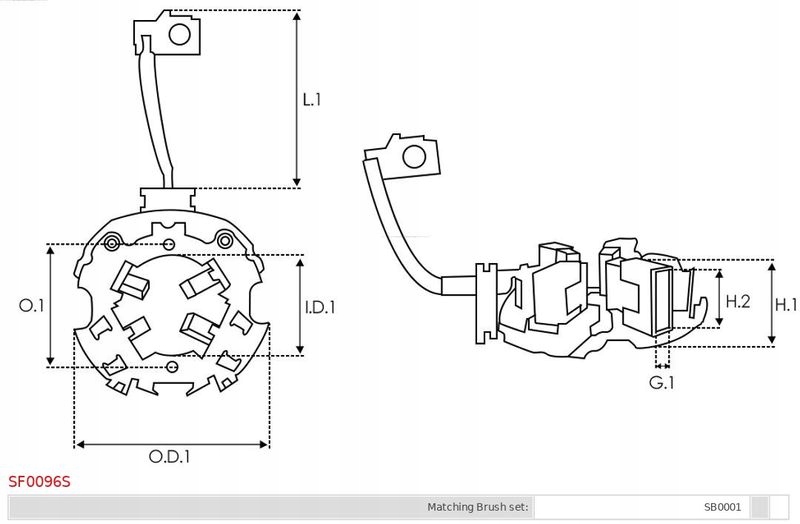 SZCZOTKOTRZYMACZ ROZRUSZNIKA SF0096S AS-PL Producent części AS-PL