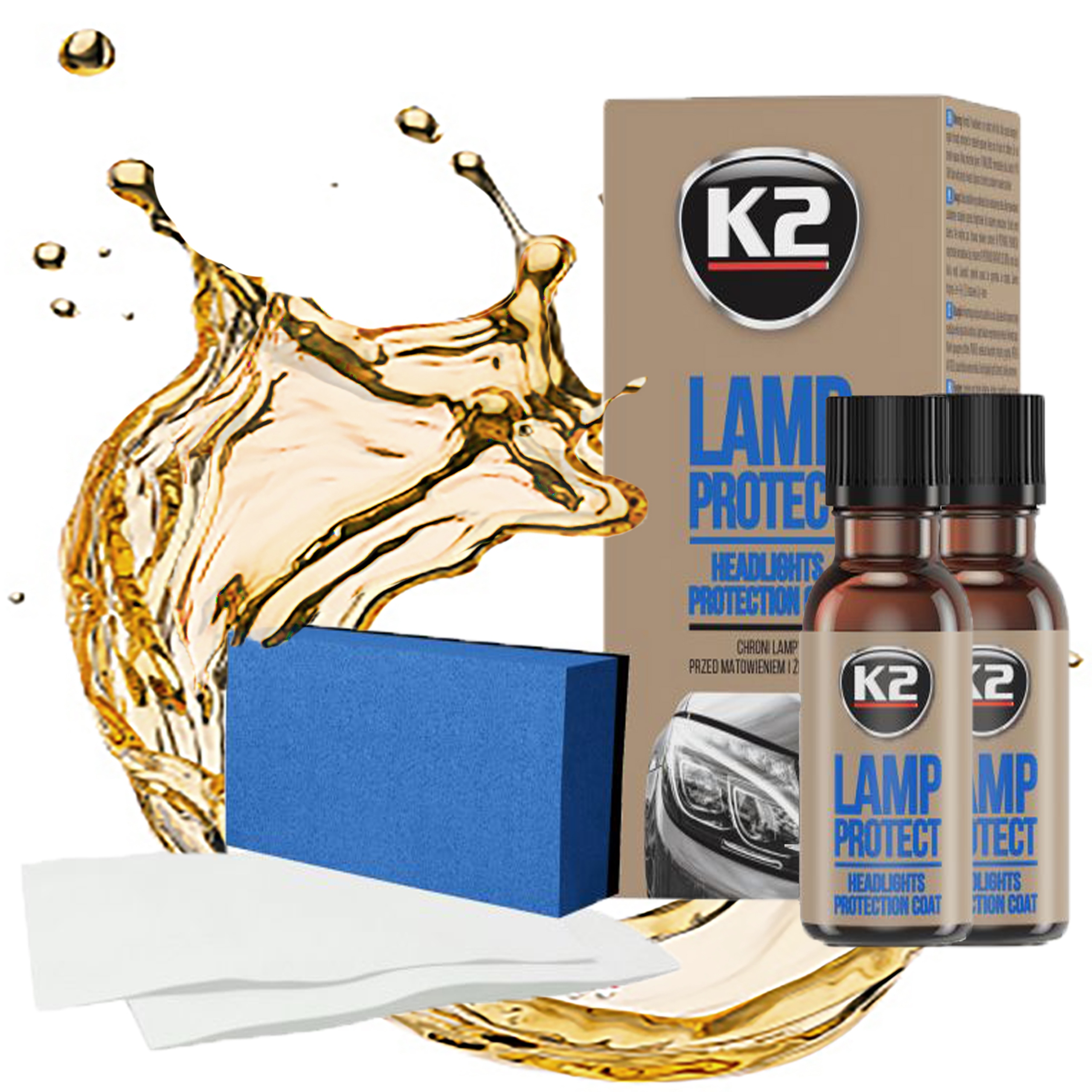 Powłoka Ochronna Odnowienie Reflektorów Na Reflektory K2 Lamp Protect x2
