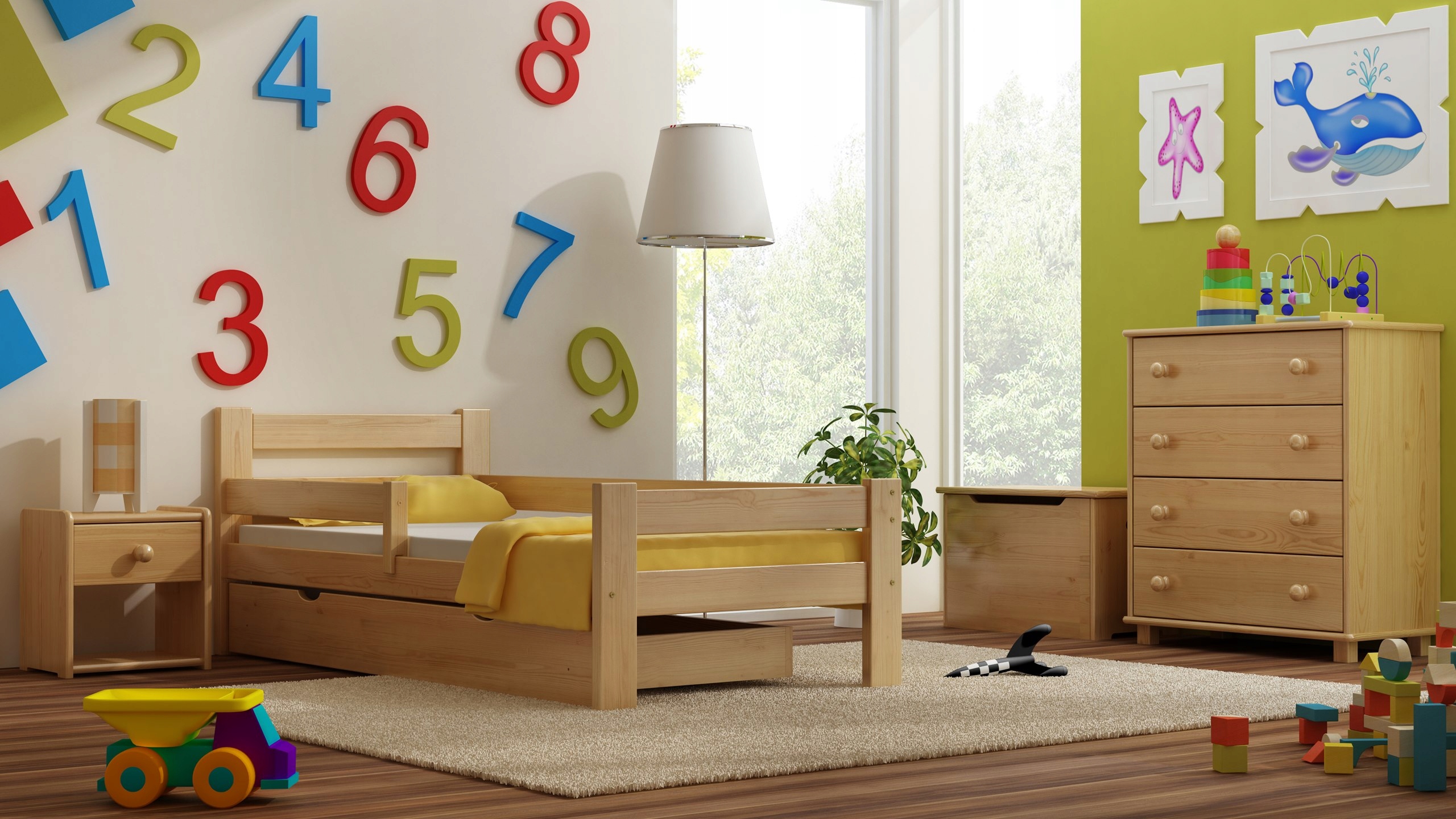 Łóżko Pojedyncze Drewniane Pawełek MAX 180x90 Kolor inny