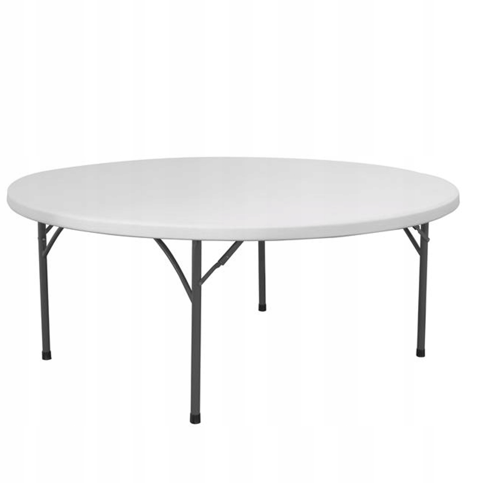 Stół cateringowy składany biały okrągły śr. 180cm do 250kg Hendi 810941
