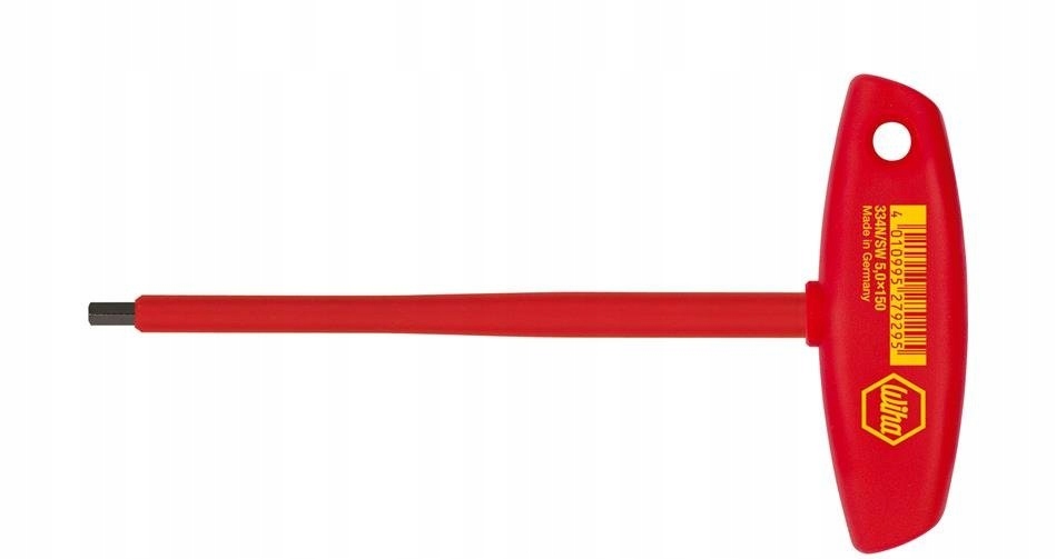 Klucz Imbusowy Z Rękojeścią Poprzeczną Hex 5x150mm Izolowany Vde Wiha 27929