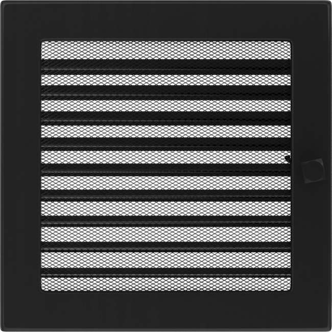 Větrací krbová mřížka 22x22 černá Žaluzie