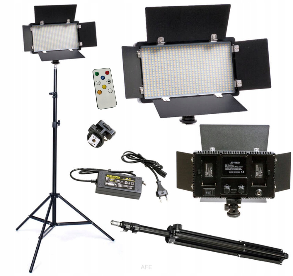 Studiová Panelová Lampa 1160 Led 800W 230V Iso 1/4" S Dálkovým Ovládáním Stativ