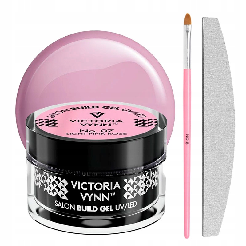 Żel Budujący 07 Light Pink Pędzelek Pilnik Gratis!