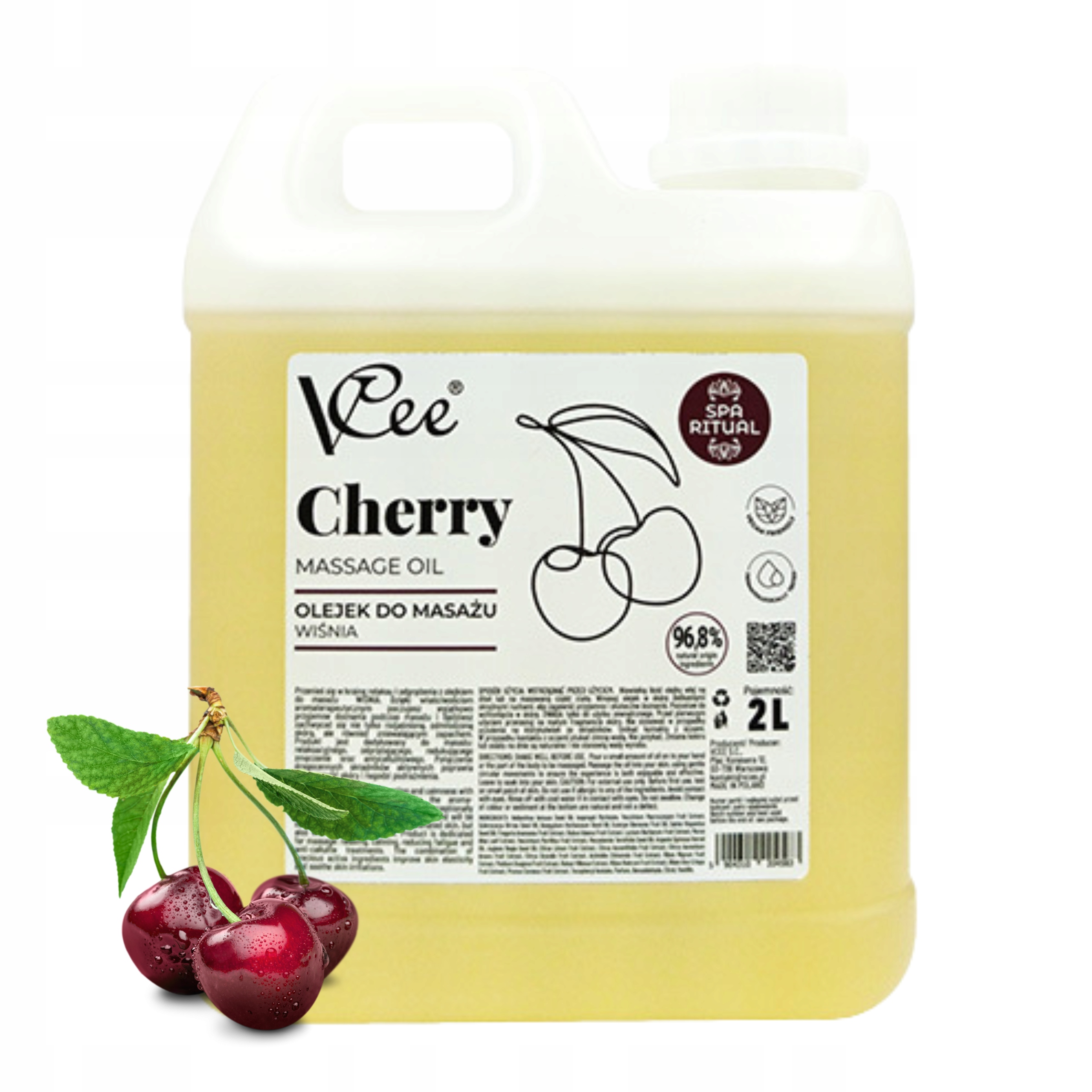 Olejek Do Masażu Vcee Naturalny Wegański Relaksujący Wiśnia