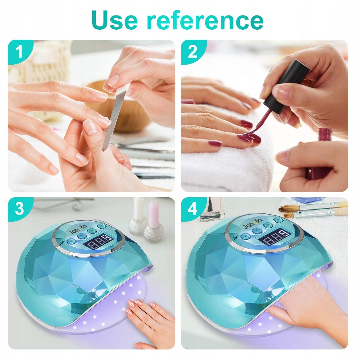 JANOLIA 86W UV LED Nail Lamp with Sensor & Overheat Protection — miniatura 8