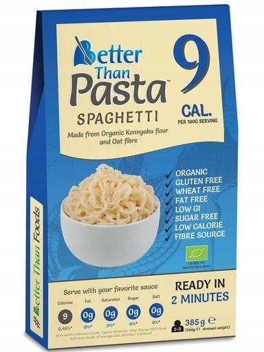 5 x Better Than Foods Těstoviny konjac špagety bezlepkové bio 385 g