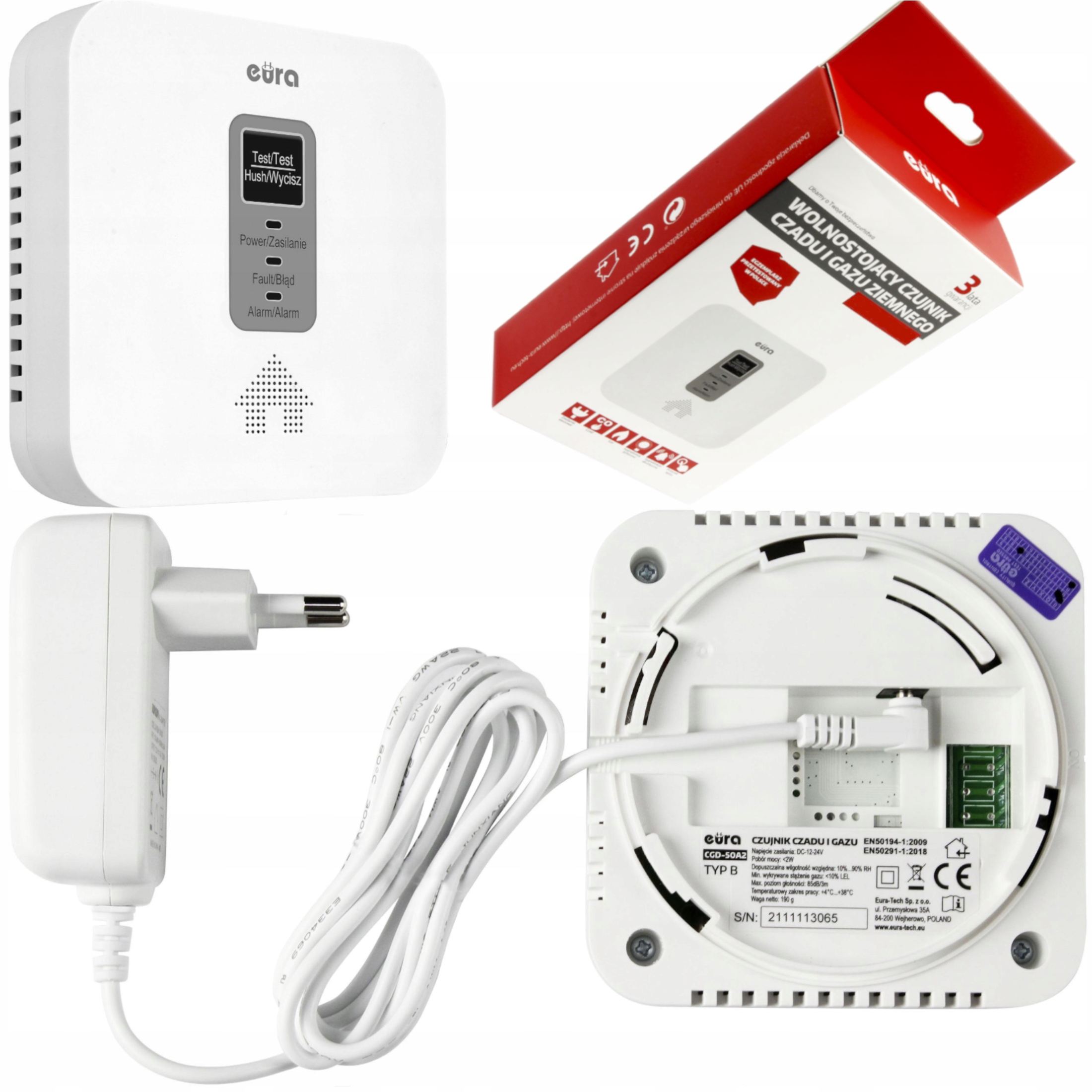 Drôtový Merač Čadu Senzor Zemného Plynu S Alarmom 2v1