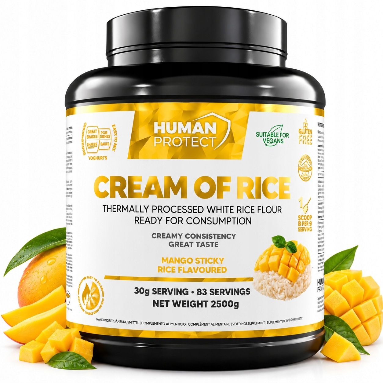 Human Protect Cream of Rice 2500g Rýžový kelímek Sticky Mango