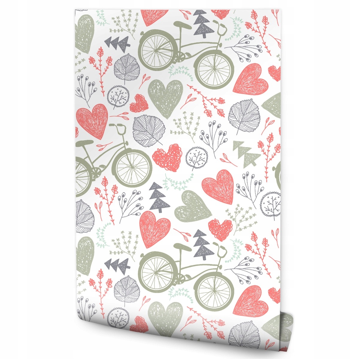 Tapeta Dla Młodzieży Drzewa LIŚCIE Rowery Serca (5903556511967) • Cena ...