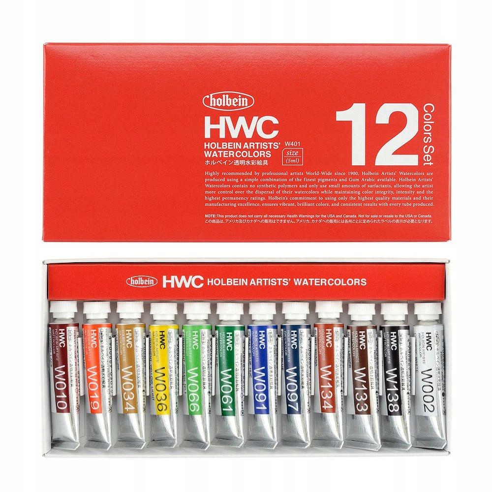 Sada barev Hwc Watercolors Holbein Artists 12k W401